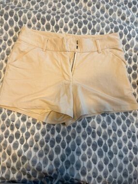 sundays Cream High-Waist Zip Front Women's Shorts